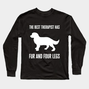 The best therapist has fur and four legs Long Sleeve T-Shirt